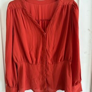 Elegant Red Women's Blouse